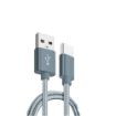 Slika Xwave USB kabl TIP-C/USB 3.0(tip A-muski)-USB 3.1 (TIP C-muski)/duzina2m/3A/Aluminium/tamno sivi upleten