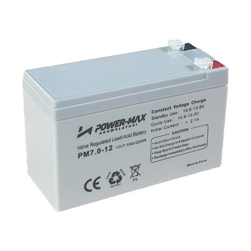 Slika Power-Max PM7-12 T2 12V 7Ah VRLA olovni akumulator