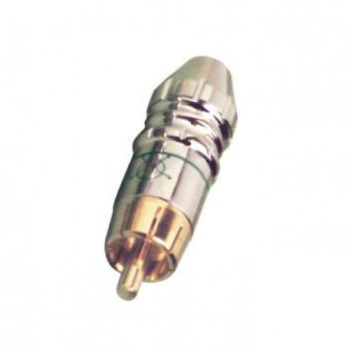 Slika Činč utikač metalni pz. teflon za 6,2mm ZELENI RCA14G