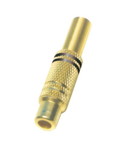 Slika Činč RCA21G pozlaćena CRNA utičnica za kabel