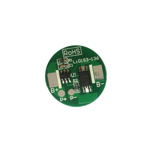 Slika Elektronski sklop za upravljanje 1S PCB 3.6V (3-5A) za Li-Ion 18650 (zaobljeni)