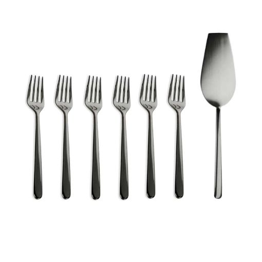 Slika LINEA ORO NERO set za kolače7delova(viljuške+špatula)