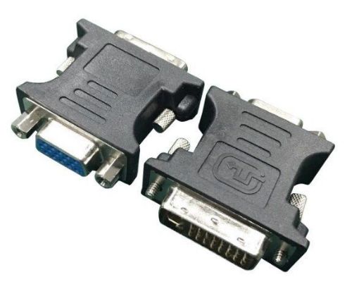 Slika Gembird A-DVI-VGA-BK Adapter DVI-A 24-pin muški na VGA 15-pin HD (3 rows) ženski, crni DVI-I