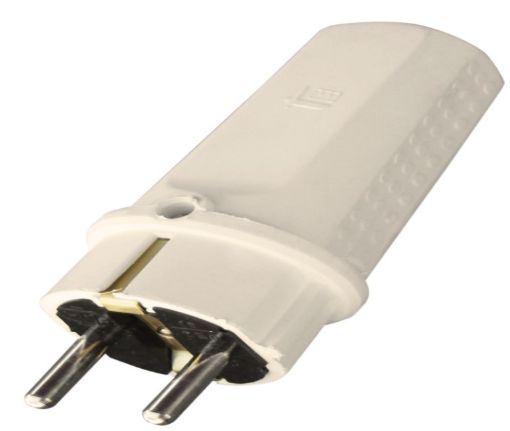 Slika Dvopolni  DPUV/WH-G 16A-25V-3500W veliki gumeni beli utikač sa uzemljenjem