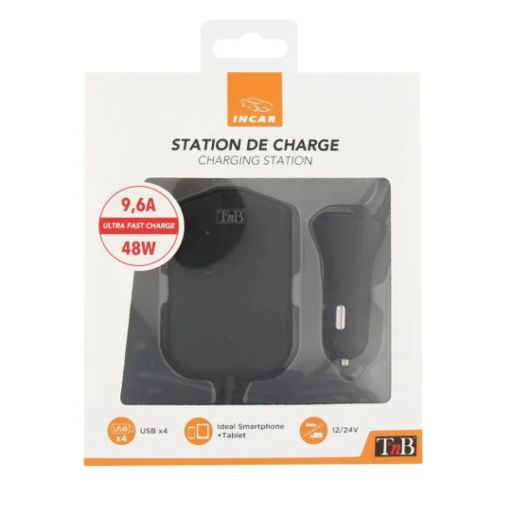 Slika TnB CACSHARE2 auto punjač 6.2A 2xUSB napred i 2xUSB pozadi