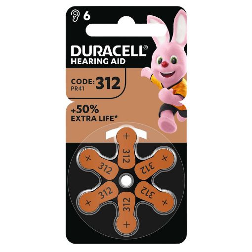 Slika Duracell 312/PR41 1.45V 1/6 baterija za slušni aparat