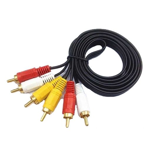 Slika E-Green Kabl Činč-činč 3xRCA - 3xRCA M/M 3m crni