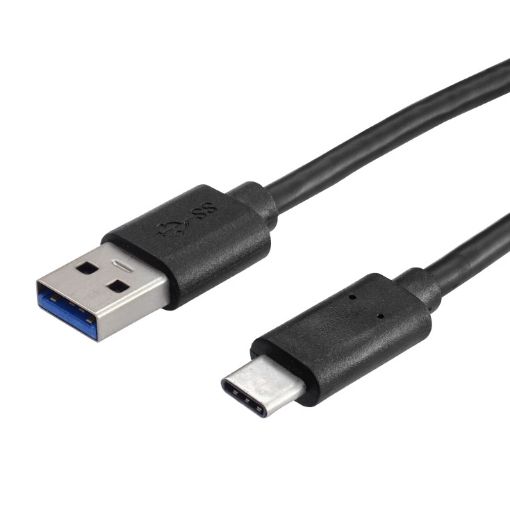 Slika Kabel USB3.0A/USB-C-1/BK SuperSpeed USB 3.0 A utikač - USB-C utikač 1.0m