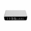 Slika Gembird DAC-WPC-01-S  digitalni sat + alarm sa bežičnim punjenjem telefona, Silver