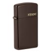 Slika Zippo 49266ZL Slim Brown Zippo Logo upaljač
