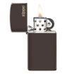 Slika Zippo 49266ZL Slim Brown Zippo Logo upaljač