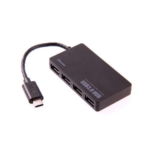 Slika Xwave USB HUB C241 13cm,Tip-C na USB,4-port na USB3+3xUSB2.0