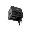 Slika XO WL01 EU,UK,USA 6A AC univerzalni traveler punjač crni