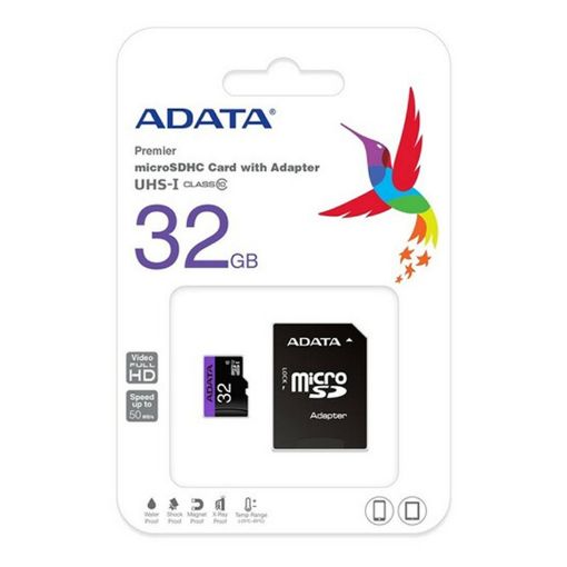 Slika AData AUSDH32GUICL10A Micro SD 32GB + SD adapter memorijska kartica