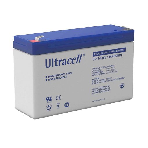 Slika Ultracell UL12-6 F1 6V 12Ah VRLA stacionarni akumulator