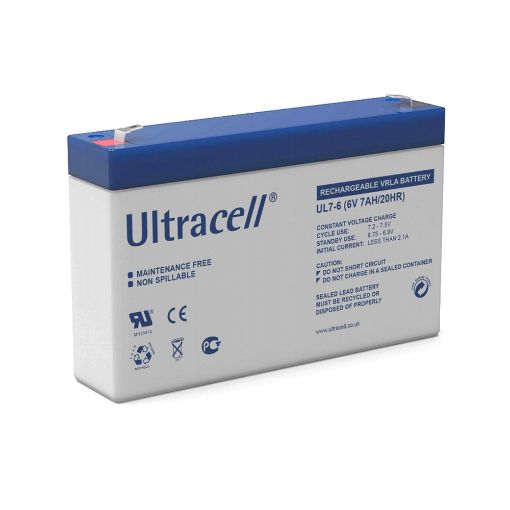 Slika Ultracell UL7-6 F1 6V 7Ah VRLA stacionarni akumulator