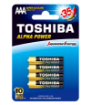 Slika Toshiba ALPHA POWER LR03 1/4 1.5V alkalna baterija