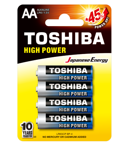 Slika Toshiba HIGH POWER LR6 1/4 1.5V alkalna baterija
