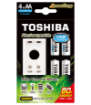 Slika Toshiba TNHC-6GME4 USB punjač Ni-MH baterija sa 4 punjive baterije AA 2000mAh