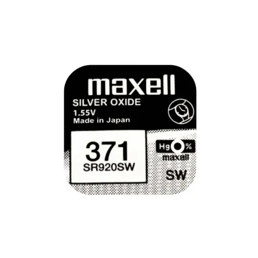 Slika Maxell 371/SR920SW/AG6 1,55V 1/1 srebro oksid baterija