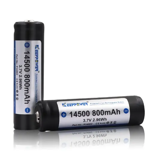 Slika Keeppower P1450C 14500-PCB 3.7V 800mAh (1.6A) Li-ion punjiva baterija sa ugrađenom zaštitom