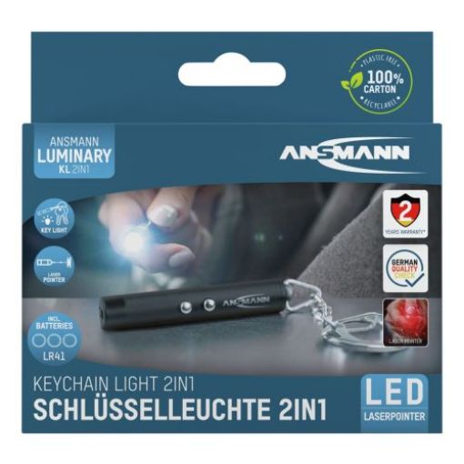 Slika Ansmann Laserpointer 2in1 laser + LED baterijska lampa privezak