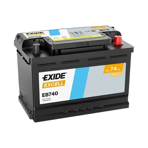 Slika Exide Excell EB740 D+ 12V 74Ah starterski akumulator