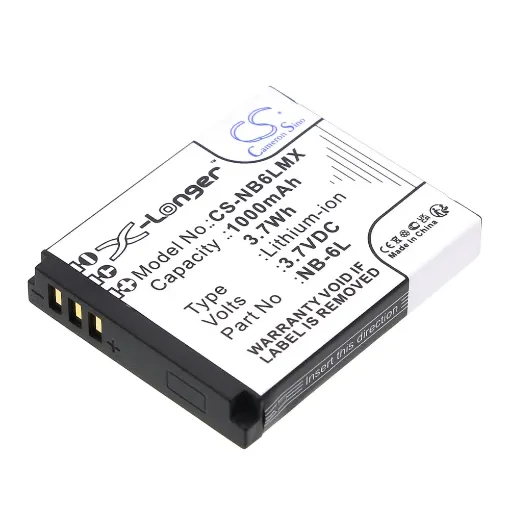 Slika X-Longer CS-NB6LMX 3.7V 1000mAh Li-ion baterija za kameru Canon NB-6L NB-6LH
